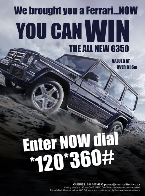 Win a Mercedes G350