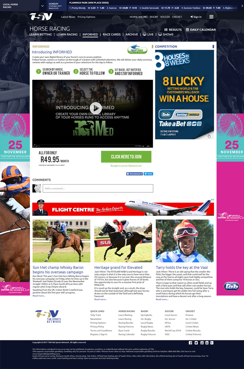 TSN Racing homepage